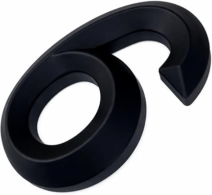 3D Self-Adhesive Door Number 6 – Silver, 3 Inch, For Home, Office, Mailbox