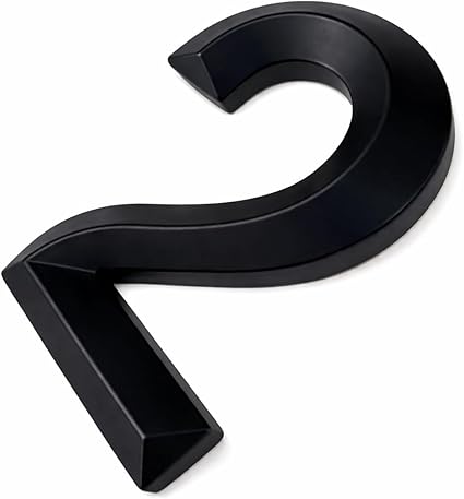 3D Self-Adhesive Door Number 6 – Silver, 3 Inch, For Home, Office, Mailbox