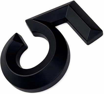 3D Self-Adhesive Door Number 6 – Silver, 3 Inch, For Home, Office, Mailbox