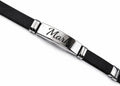 Custom Steel & Silicone Bracelet - Engraved Name, Durable Gift for Him