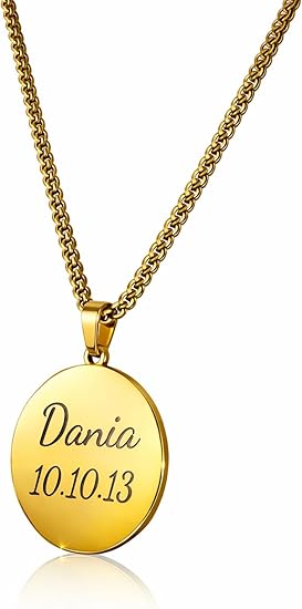 Personalized Gold Name Pendant - Stainless Steel Chain, Tarnish Resistant