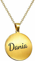 Personalized Gold Name Pendant - Stainless Steel Chain, Tarnish Resistant
