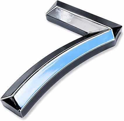 3D Self-Adhesive Door Number 6 – Silver, 3 Inch, For Home, Office, Mailbox