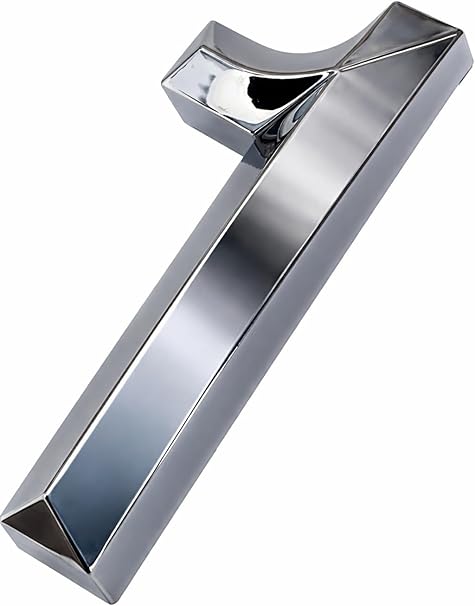 3D Self-Adhesive Door Number 6 – Silver, 3 Inch, For Home, Office, Mailbox