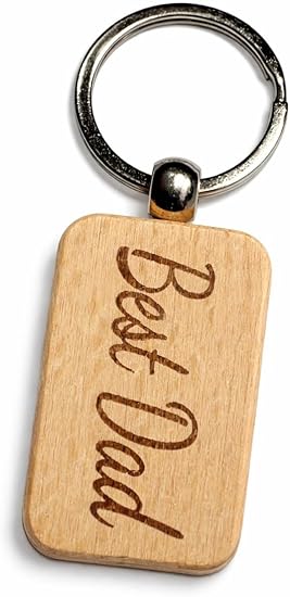 Laser-Engraved Keychain – Wooden or Leather Keyring