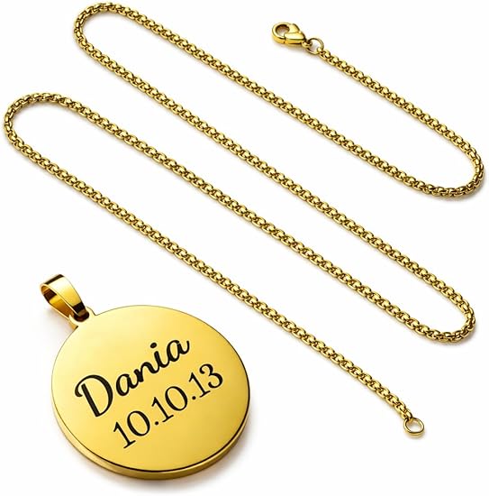 Personalized Gold Name Pendant - Stainless Steel Chain, Tarnish Resistant