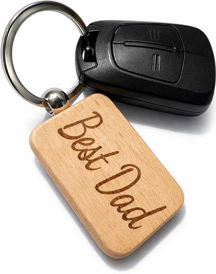 Laser-Engraved Keychain – Wooden or Leather Keyring