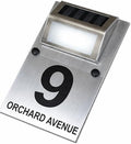 Stylish Dual Layer House Sign – LED Solar Door Number & Street Name Plaque