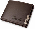 Personalised Engraved Brown Men’s Wallet – Classic Bifold Gift for Him