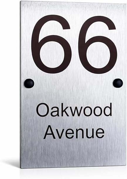 Custom Aluminium Address Plaque – Solar LED Option, Weatherproof