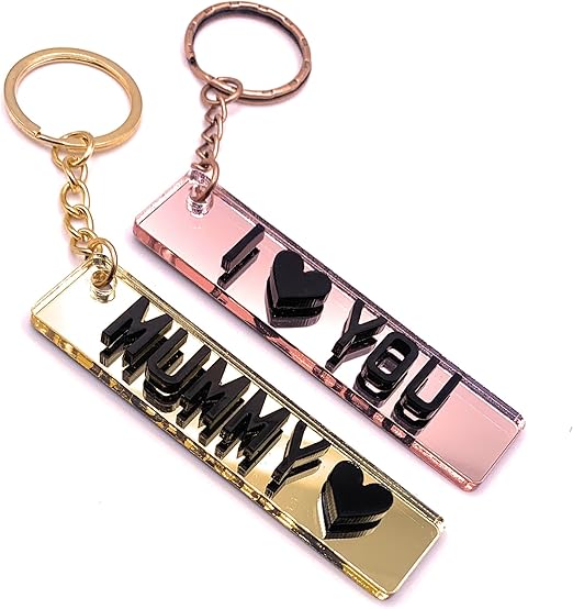 Personalised car number plate keyring with custom name or registration.