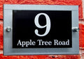 House Number Door Plaque House Name Sign Road Name Two Part Acrylic Aluminium Personalised