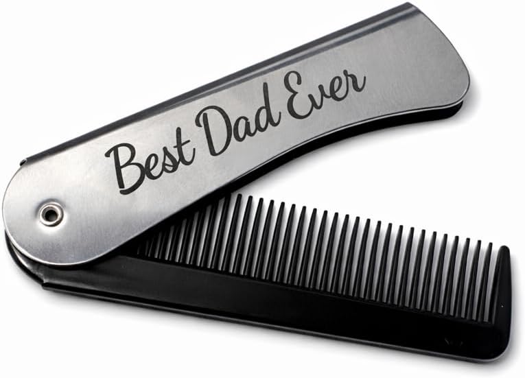 Personalised Laser Engraved Foldable Hair Comb – Portable Travel Comb for Men & Women