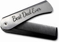 Personalised Laser Engraved Foldable Hair Comb – Portable Travel Comb for Men & Women