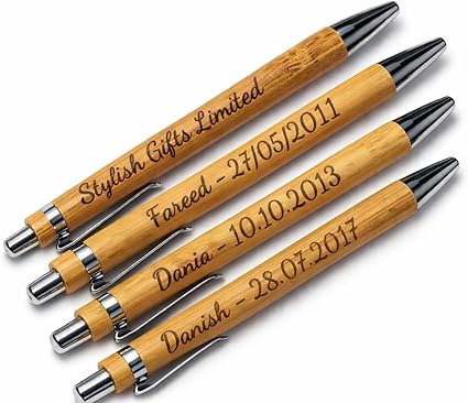 Personalised Bamboo Pen – Engraved Eco Wooden Gift for Any Occasion