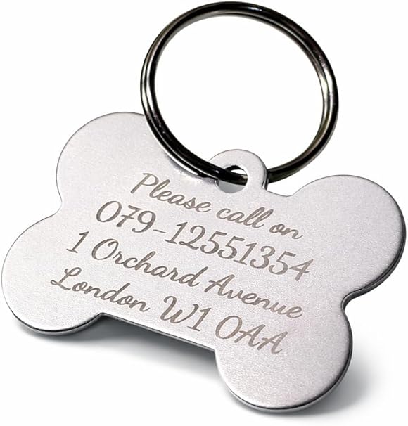 Personalized Laser Engraved Aluminum Pet ID Tag  – Durable & Lightweight