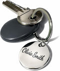 Custom Engraved Stainless Steel Keychain – Personalized Name & Date Gift