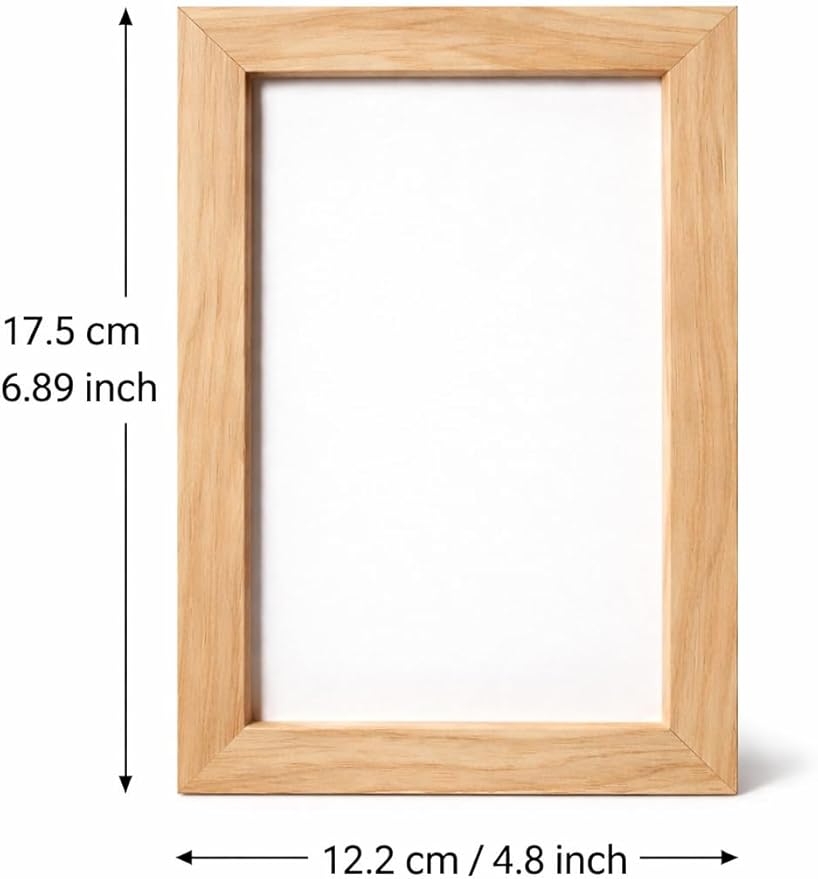 Personalised Laser Engraved 4x6 Wooden Photo Frame – Custom Name & Date Gift
