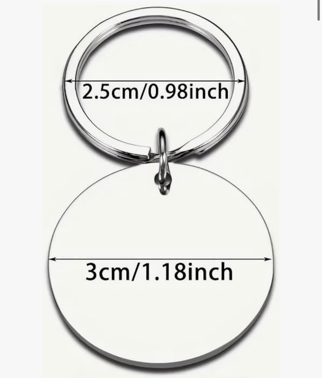 Custom Engraved Stainless Steel Keychain – Personalized Name & Date Gift